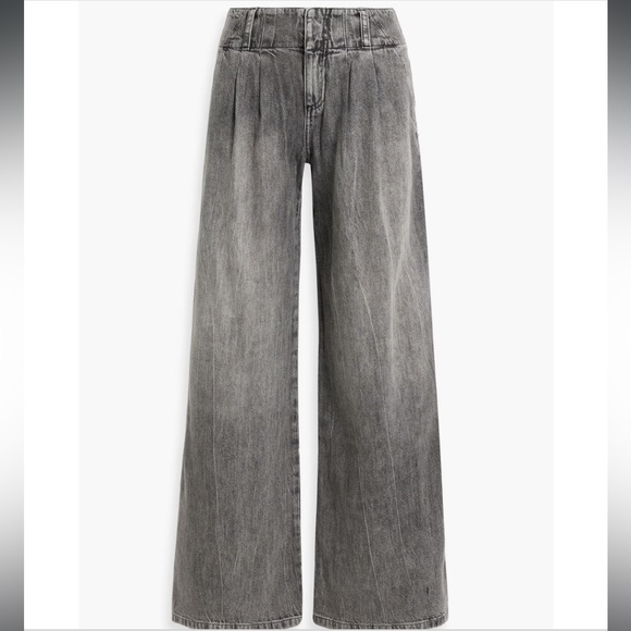 Alice + Olivia Denim - Women's Gray Wide-Leg Jeans